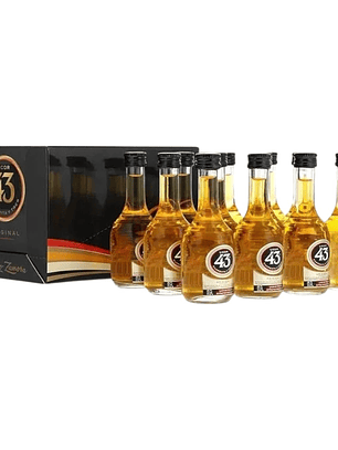 10 Miniaturas Licor 43  50ml Botella vidrio