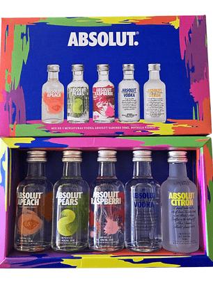 Miniaturas Vodka Absolut Para regalar 50 ml 