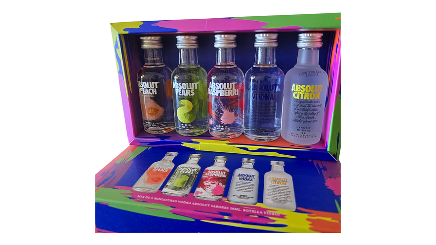 Miniaturas Vodka Absolut Para regalar 50 ml  2