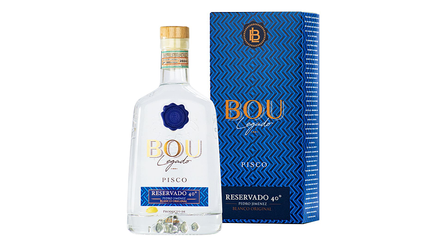 Pisco Bou Legado Transparente 40° Reservado uvas Pedro Jimenez 1
