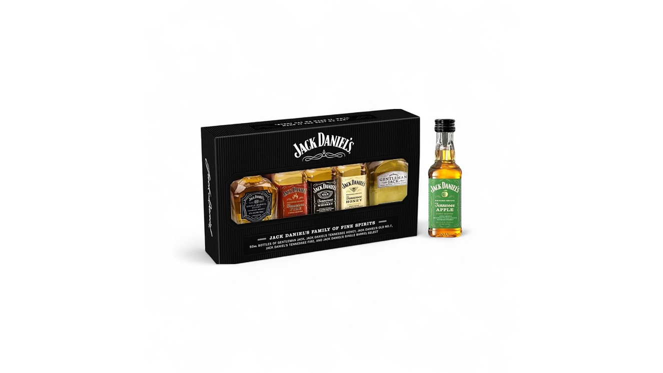 Pack 5 Miniaturas Jack Daniel´s ideal para Regalo + Miniatura Jack Apple 1