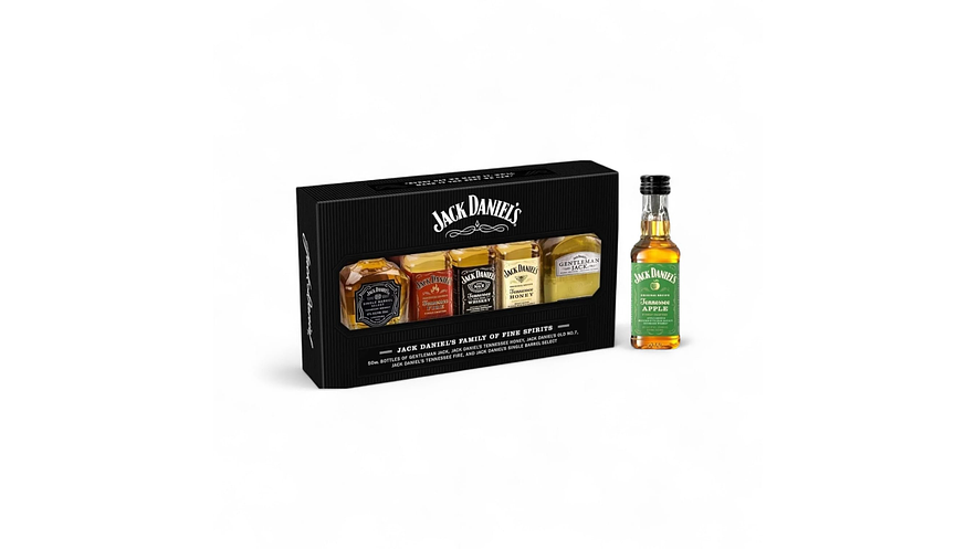 Pack 5 Miniaturas Jack Daniel´s ideal para Regalo + Miniatura Jack Apple 1