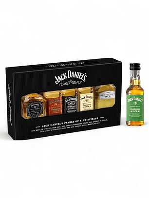 Pack 5 Miniaturas Jack Daniel´s ideal para Regalo + Miniatura Jack Apple