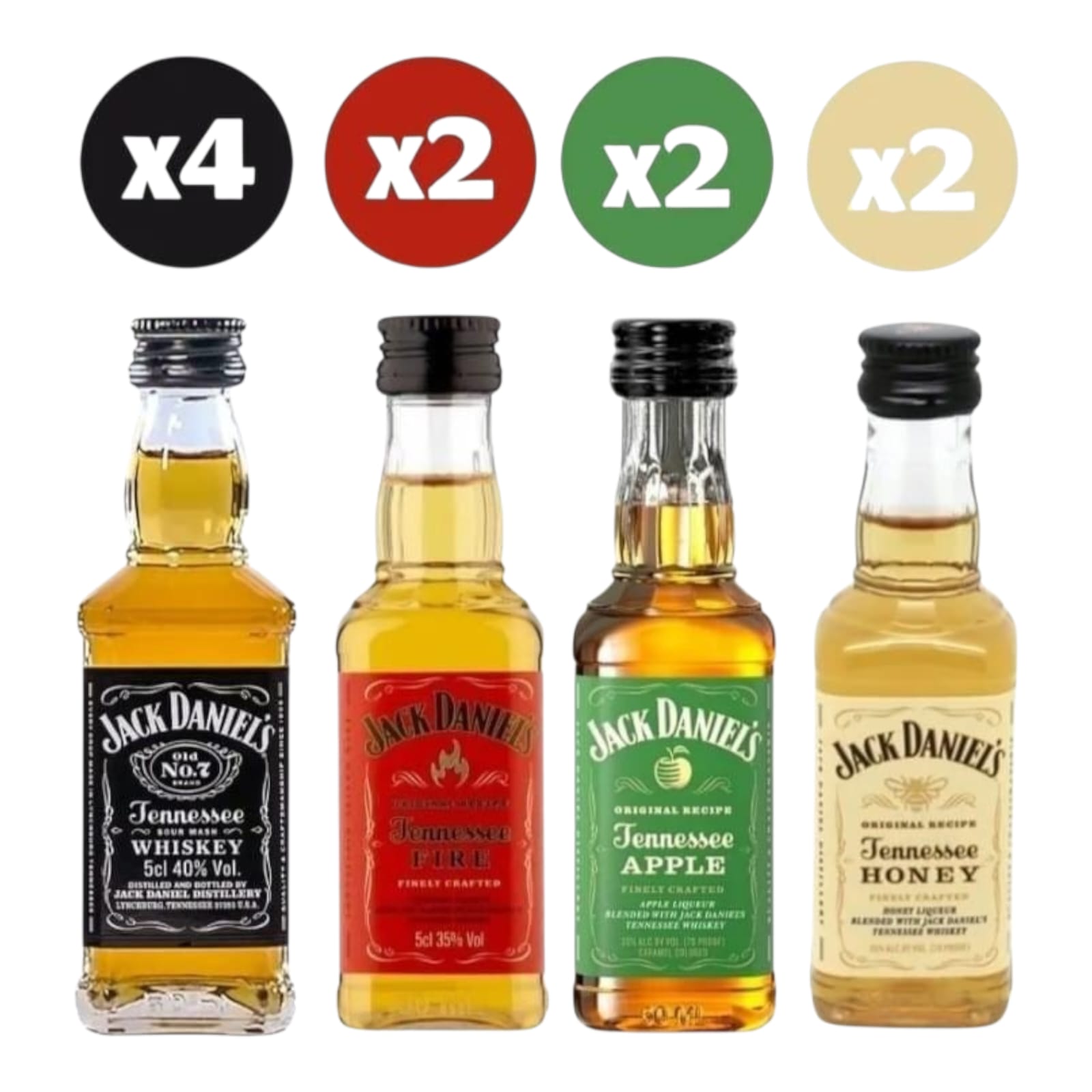 Pack 10 Miniaturas Whisky  Jack Daniels Surtido 50 ml