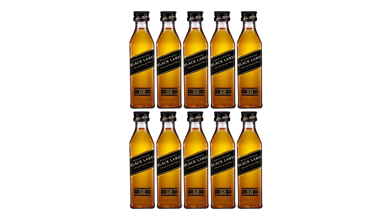 10 Miniaturas Black Label Johnnie Walker 50 ml  1