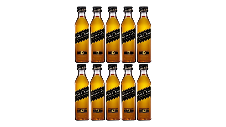 10 Miniaturas Black Label Johnnie Walker 50 ml  1