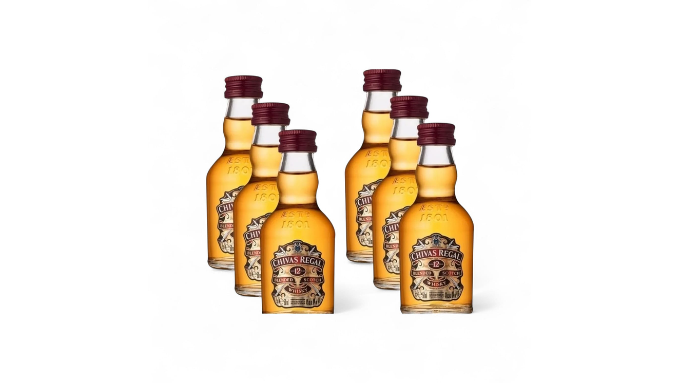 Miniaturas Whisky Chivas Regal 12 Años 50 ML Pack 6 Unidades  1