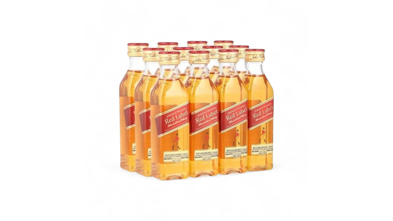 Pack 12 Miniaturas Whisky Johnnie Walker Red Label 50 ml 1