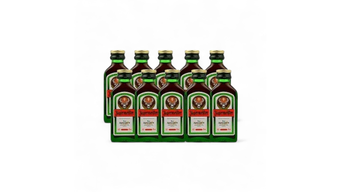  10 Miniaturas de Jagermeister botella vidrio  OFERTA 1