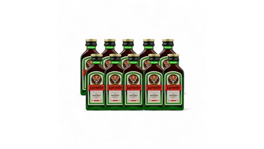  10 Miniaturas de Jagermeister botella vidrio  OFERTA 1