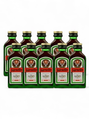  10 Miniaturas de Jagermeister botella vidrio  OFERTA