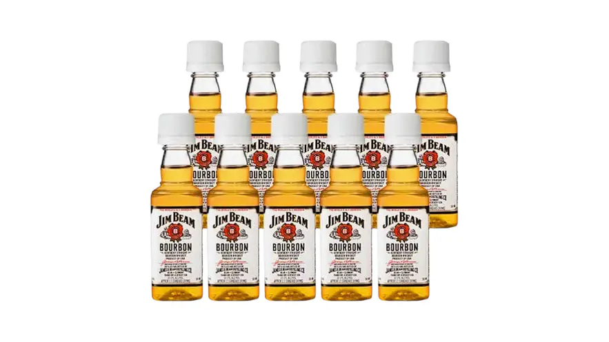 10 Miniatura Whisky Jim Beam Bourbon 50 Ml  1