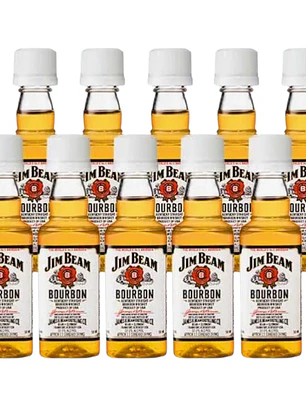 10 Miniatura Whisky Jim Beam Bourbon 50 Ml 