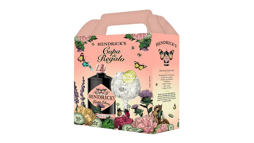  Gin Hendricks Premium FLORA ADORA 700cc + COPA DE GIN HENDRICKS OFERTA 1