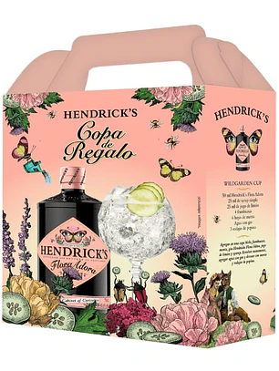  Gin Hendricks Premium FLORA ADORA 700cc + COPA DE GIN HENDRICKS OFERTA