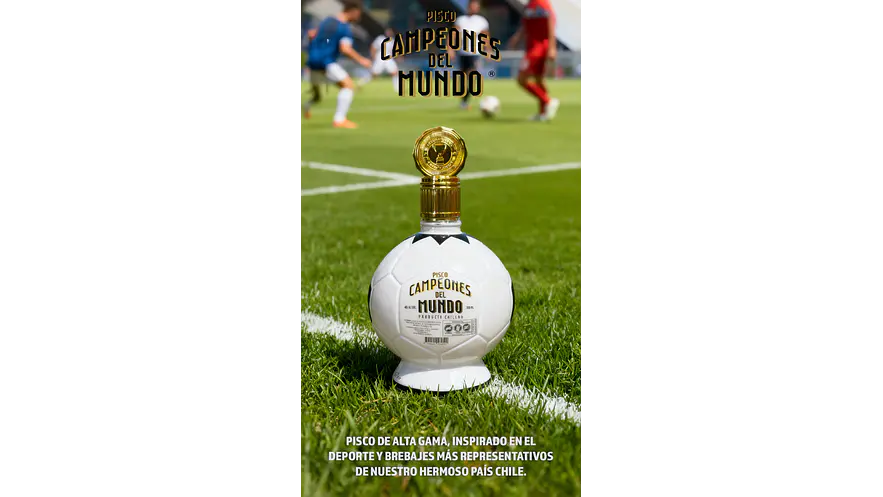 Pisco Chileno Campeones del Mundo 40˚  Transparente Doble destilado 700 ml 3