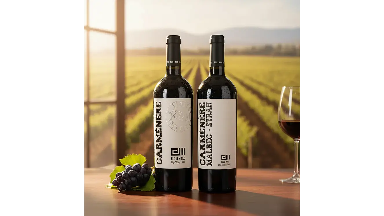 Vino Elqui Wines Carmenere Gran Reserva y Ensamblaje Gran Reserva Caja 6y6 Unidades 2