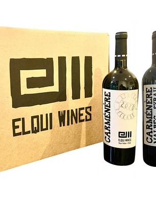 Vino Elqui Wines Carmenere Gran Reserva y Ensamblaje Gran Reserva Caja 6y6 Unidades