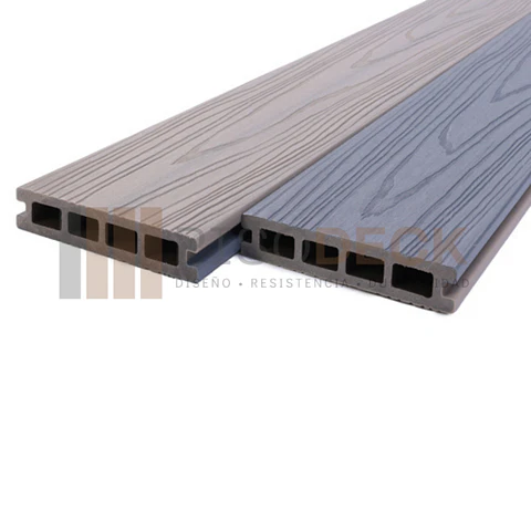 Piso Deck WPC Texturizado Premium Bicolor Antique Piedra