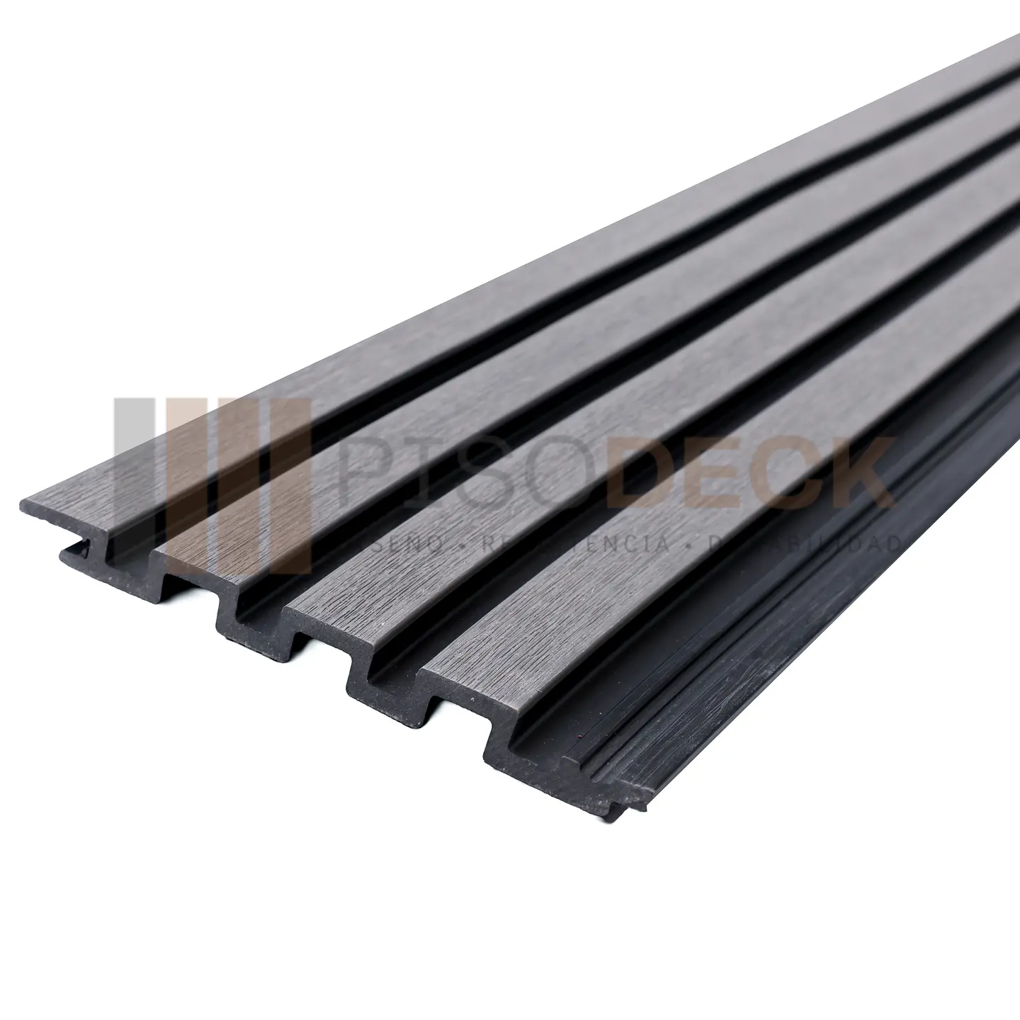 Siding Exterior Wall Panel WPC Premium Bicolor Gris Piedra 2