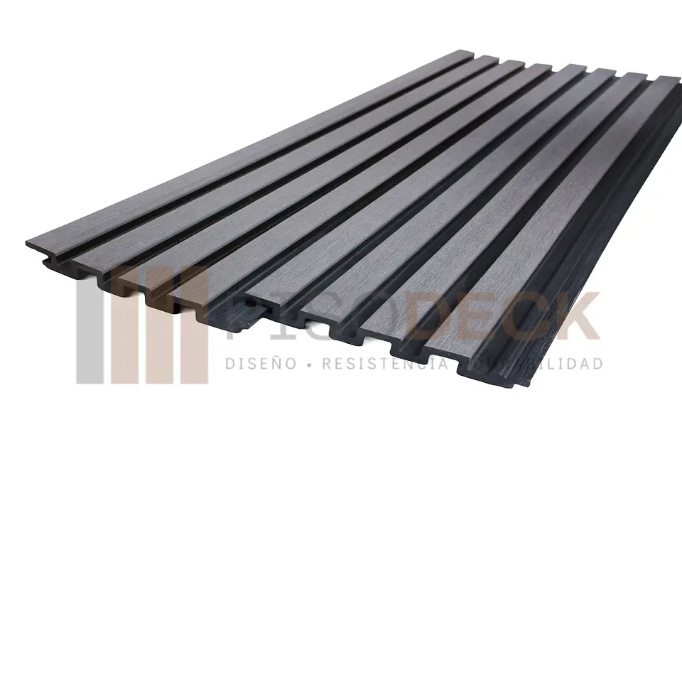 Siding Exterior Wall Panel WPC Premium Bicolor Gris Piedra 4