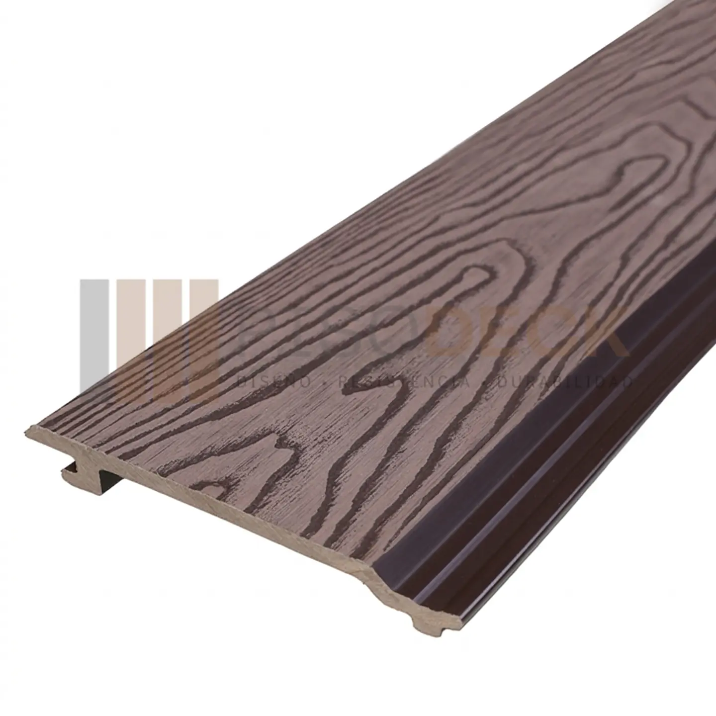 Siding Exterior WPC Texturizado color Cafe 2