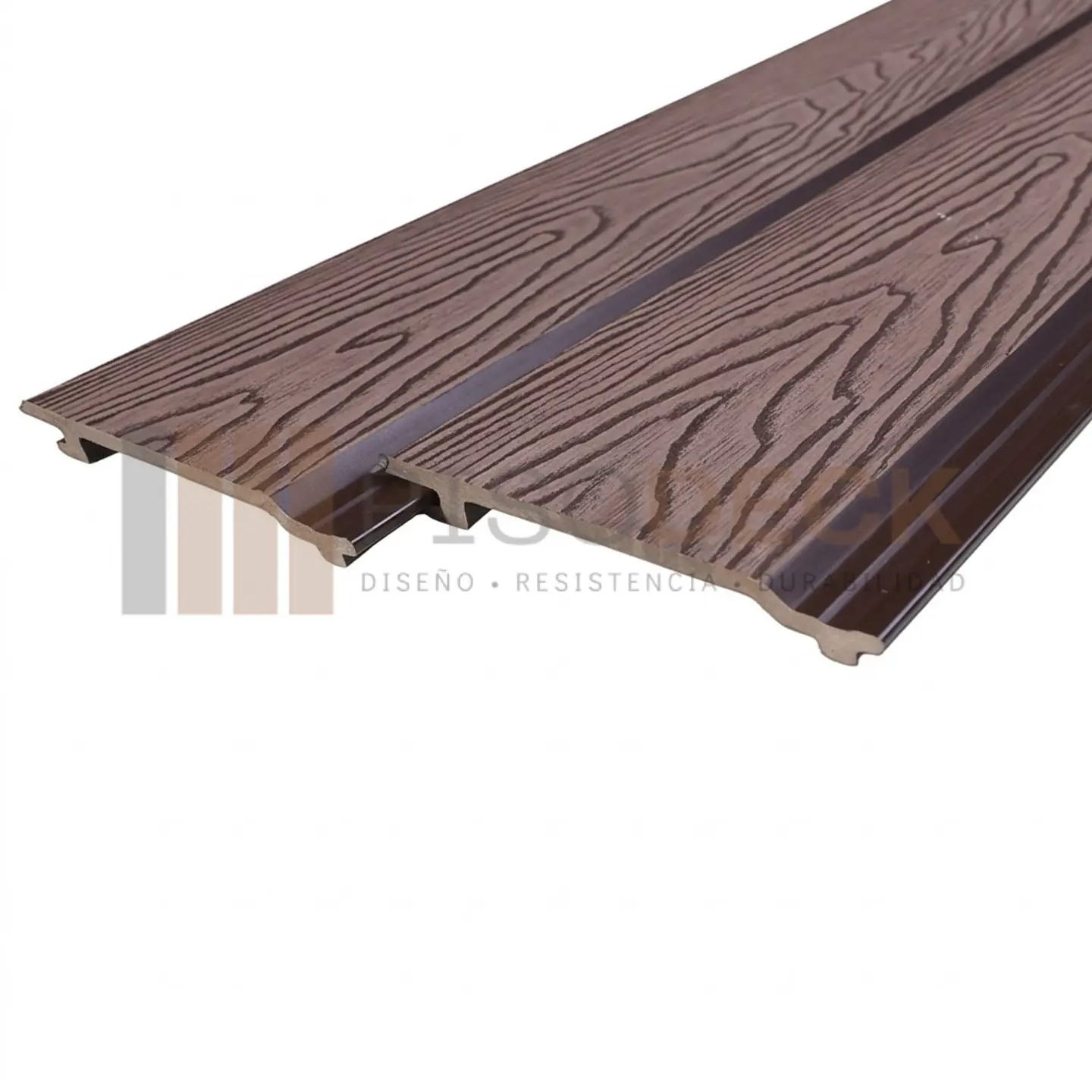 Siding Exterior WPC Texturizado color Cafe 4
