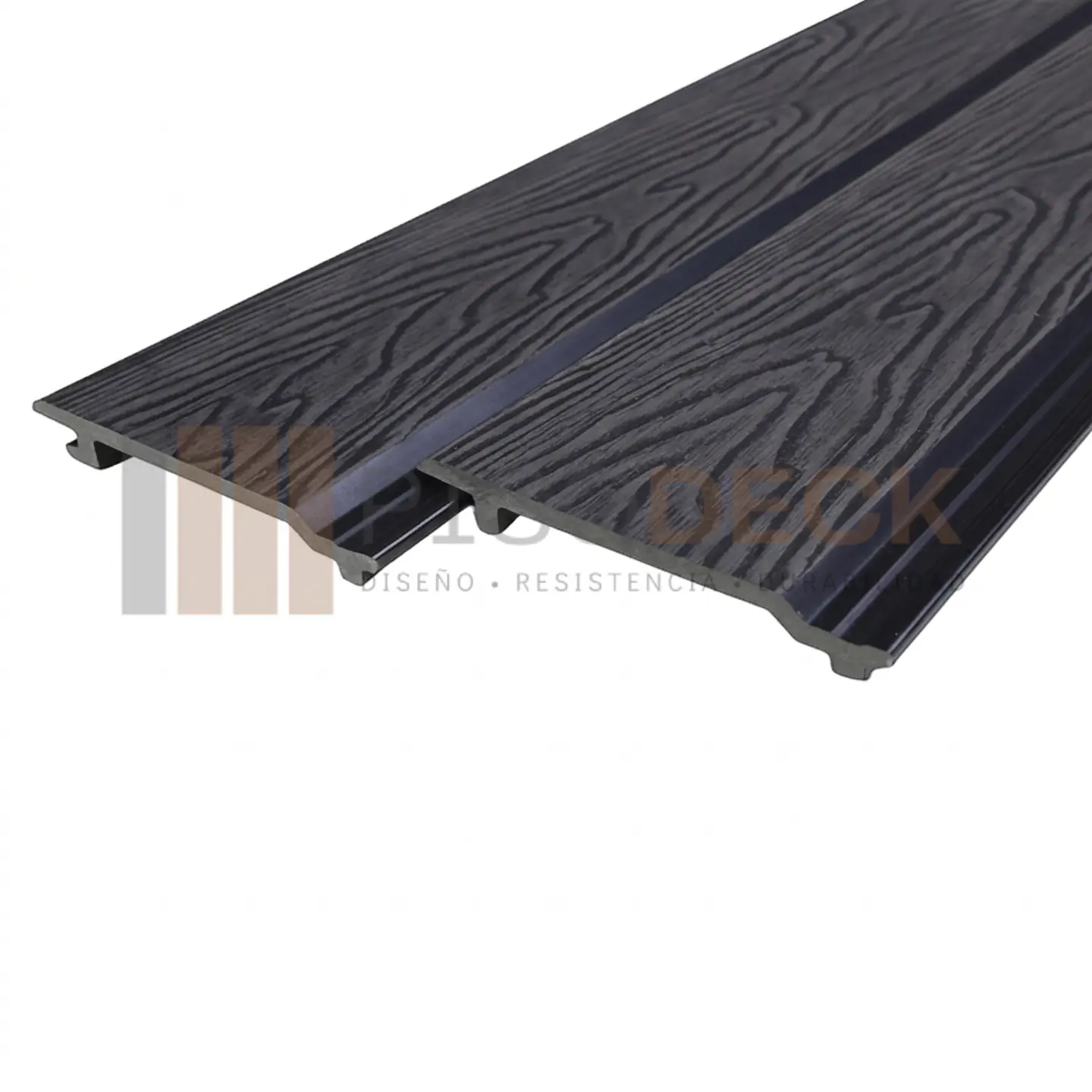 Siding Exterior WPC Texturizado color Negro 4