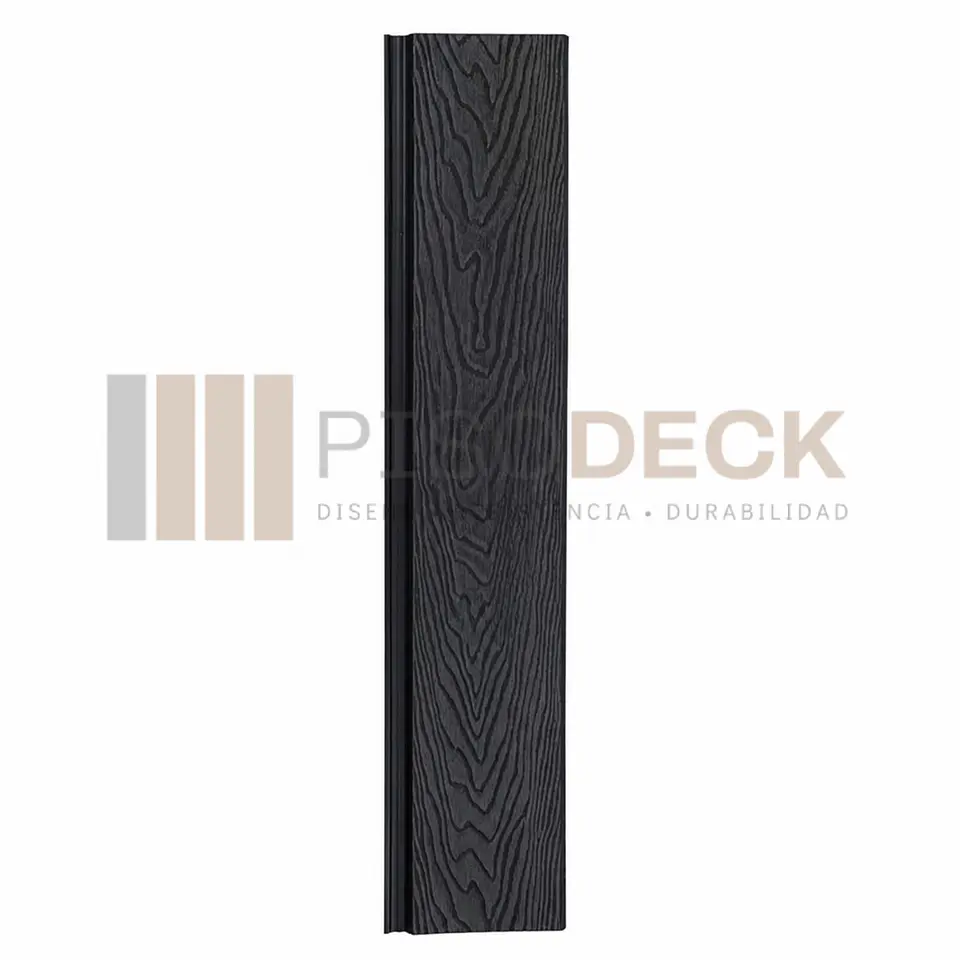 Siding Exterior WPC Texturizado color Negro 3