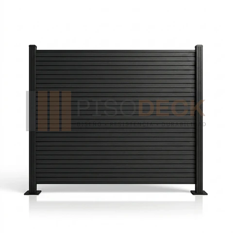 Cerco WPC Exterior color Negro