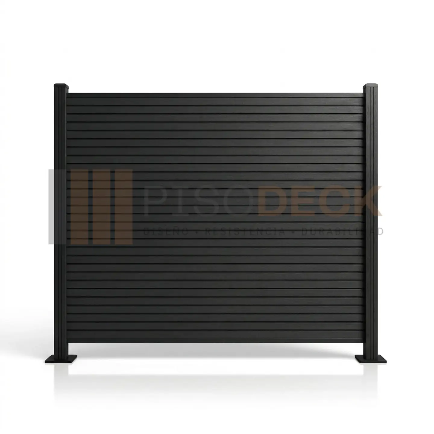 Cerco WPC Exterior color Negro 2