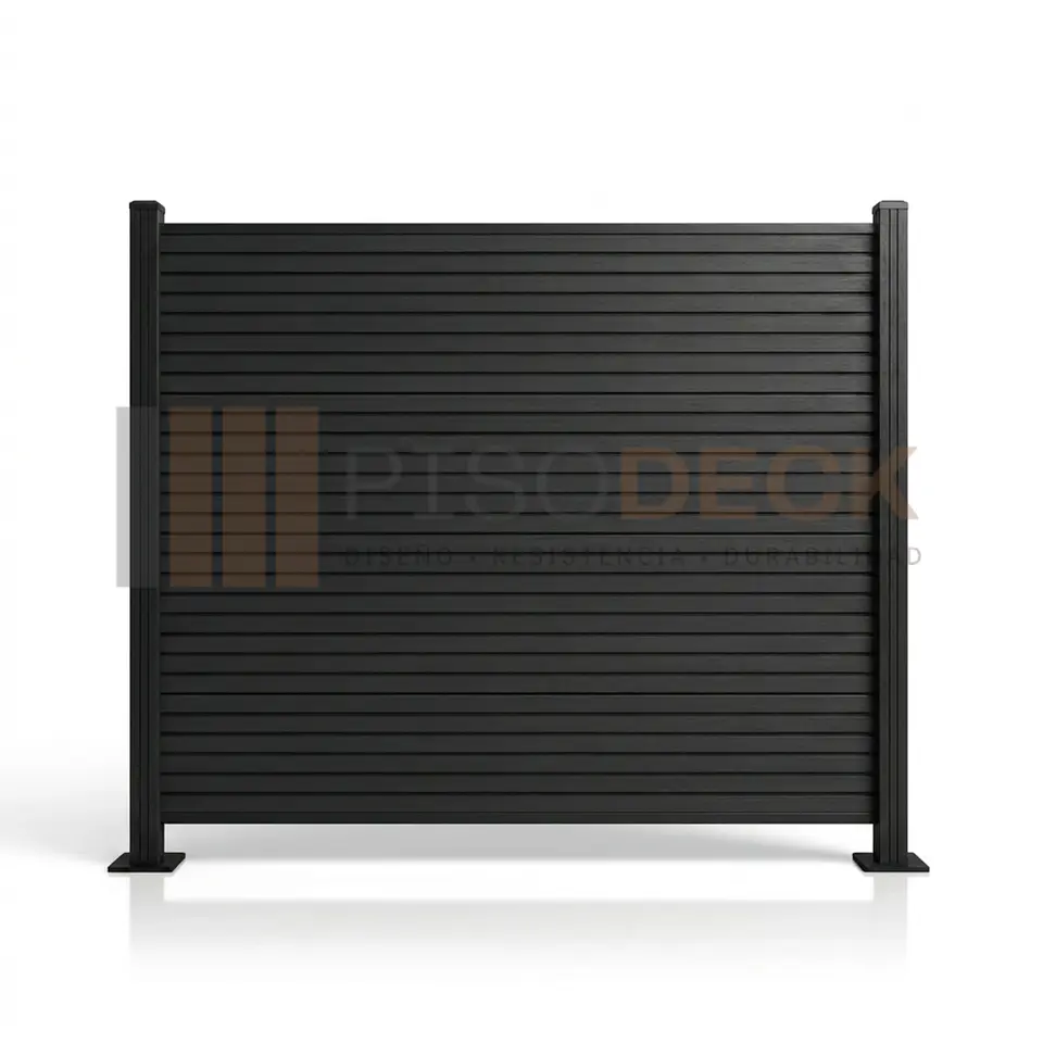 Cerco WPC Exterior color Negro 2