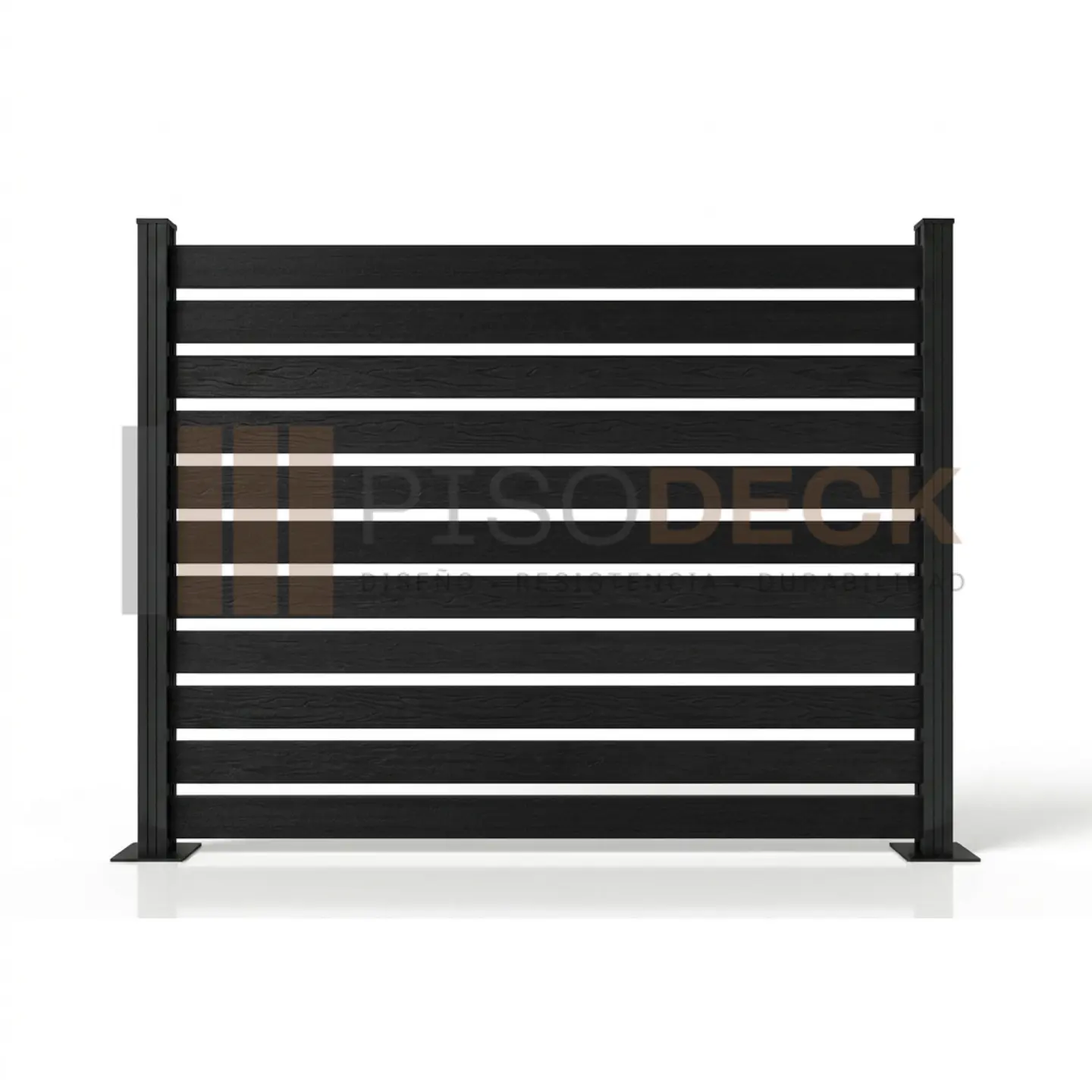 Cerco WPC Exterior color Negro 2