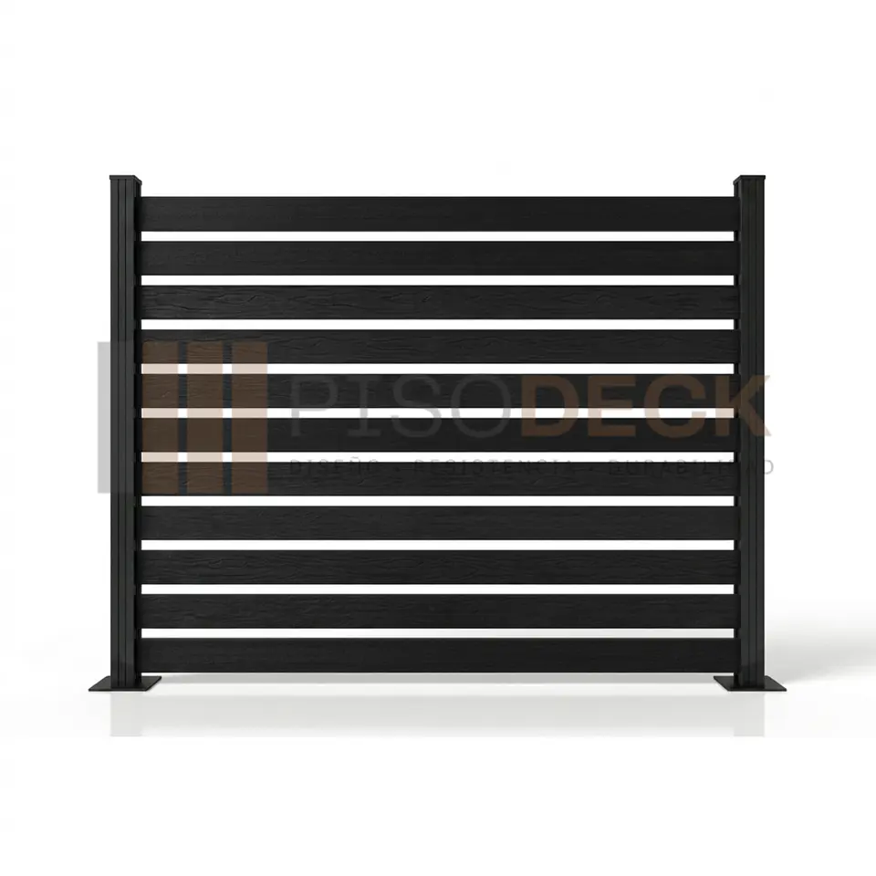 Cerco WPC Exterior color Negro 2