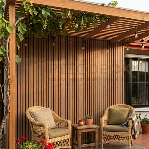 Siding Exterior Wall Panel WPC Premium Bicolor Cafe Madera