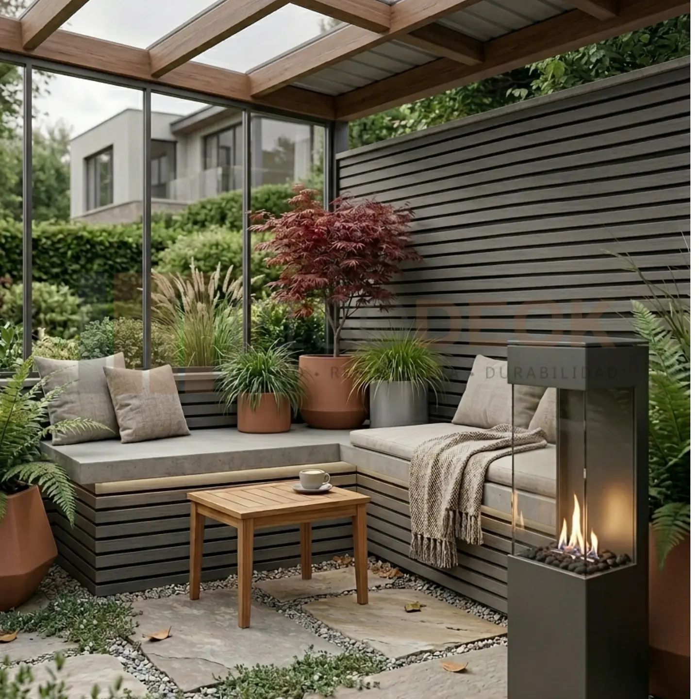 Siding Exterior Wall Panel WPC Premium Bicolor Gris Piedra 1