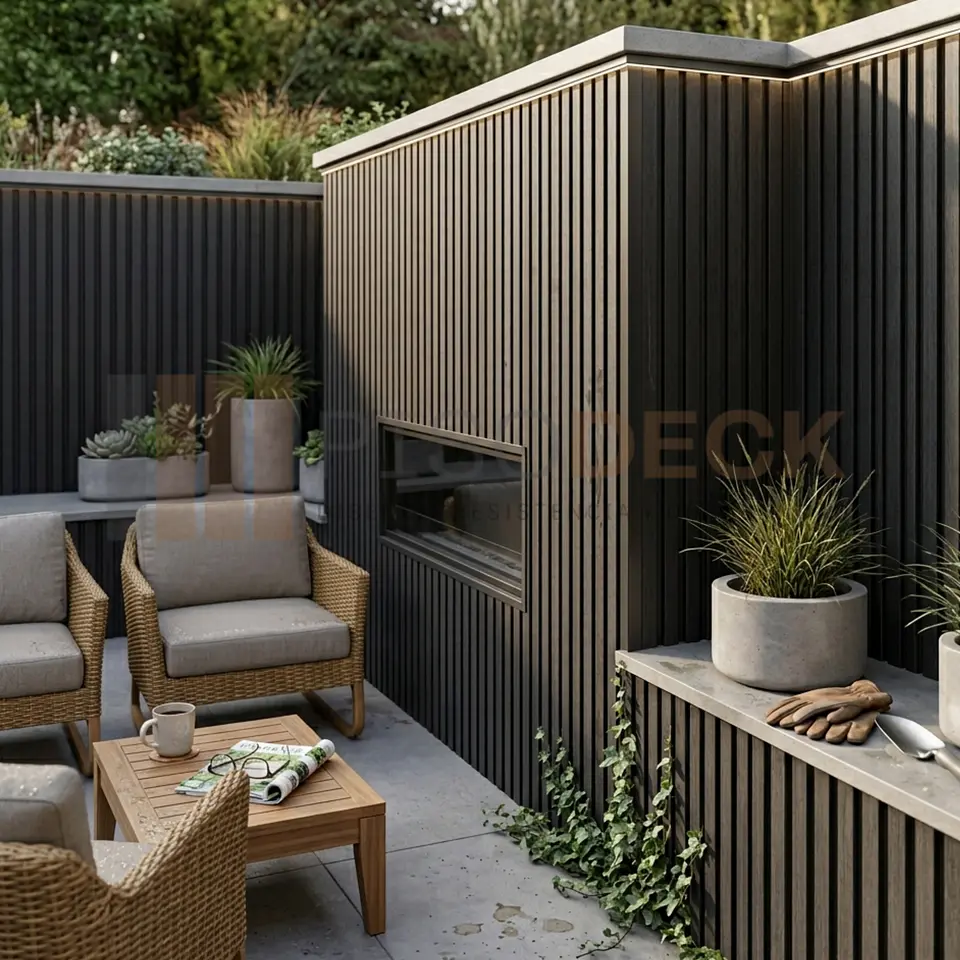 Siding Exterior Wall Panel WPC color Negro 1