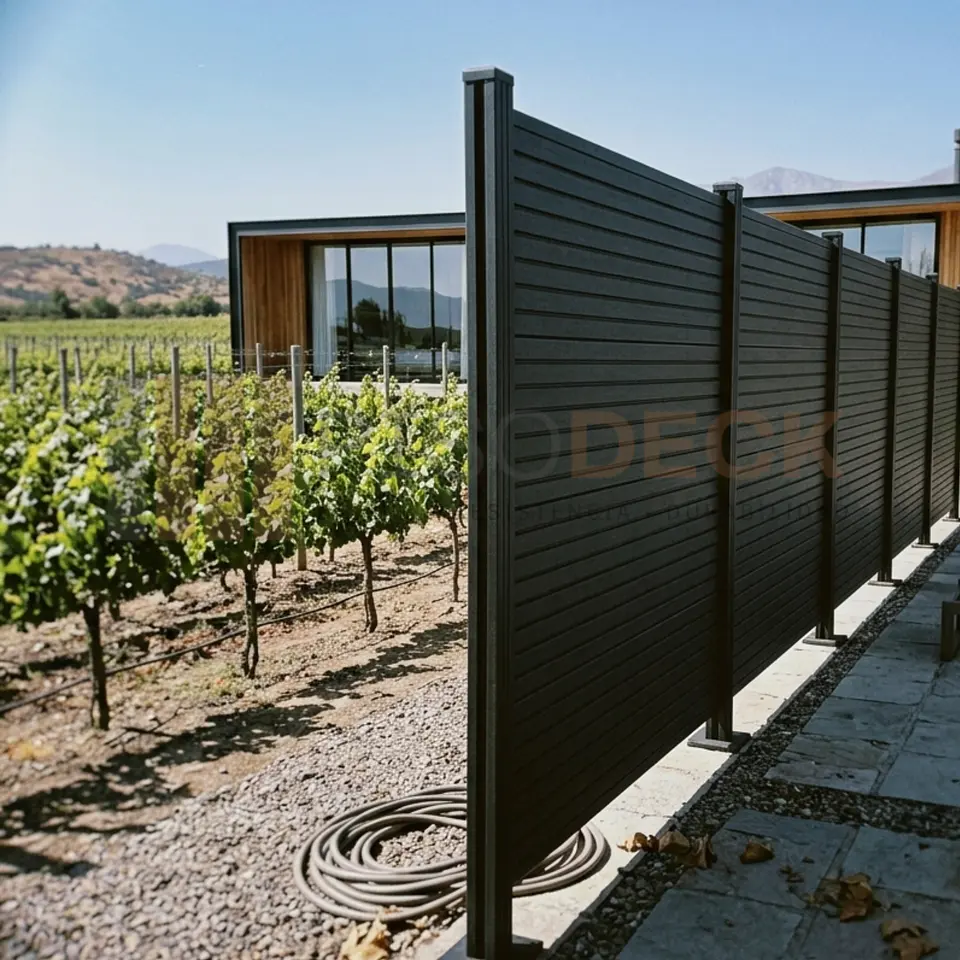 Cerco WPC Exterior color Negro 1