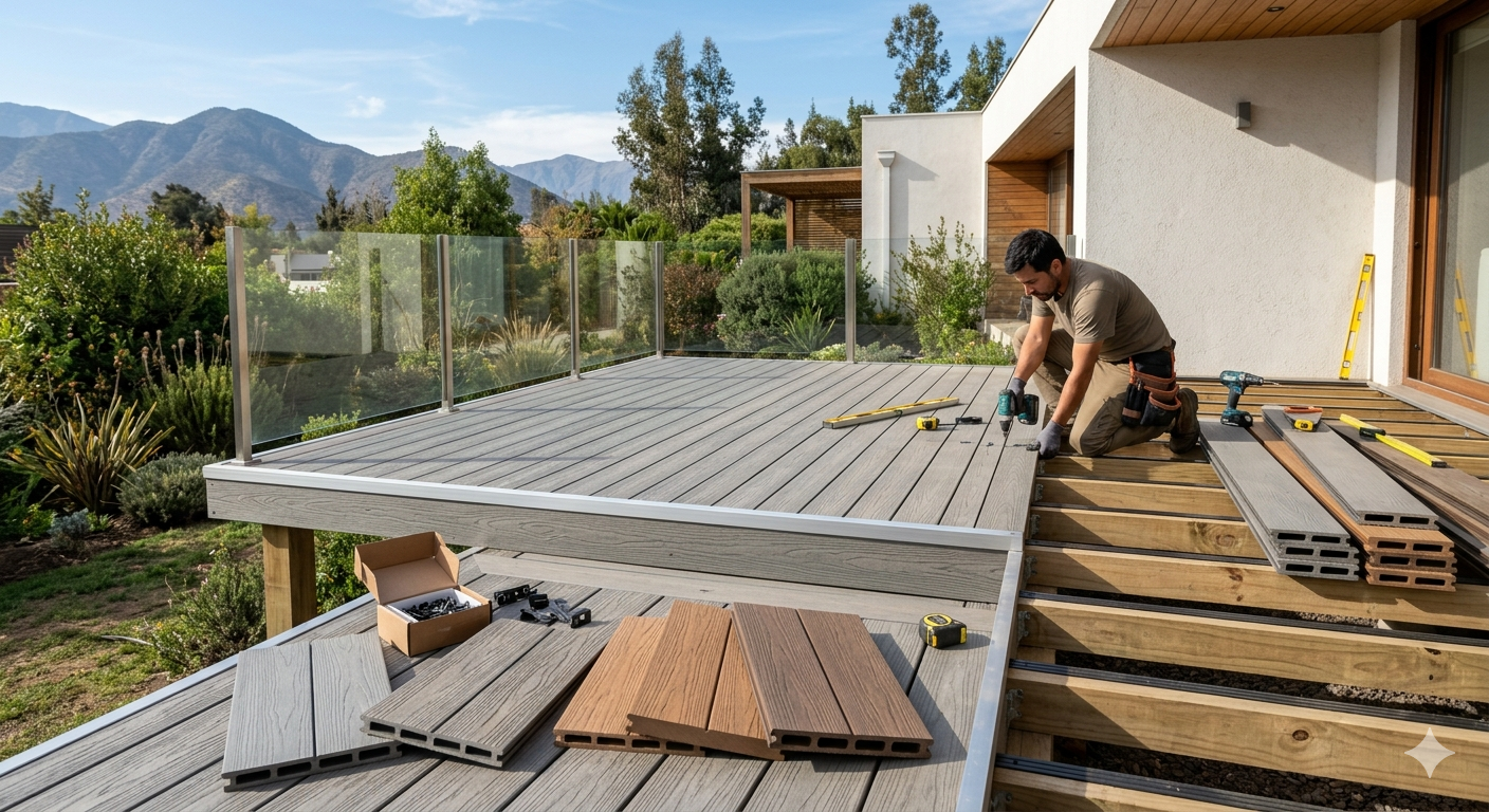Guía de Instalación de Deck WPC: Piso, Siding, Cortavistas y Cercos