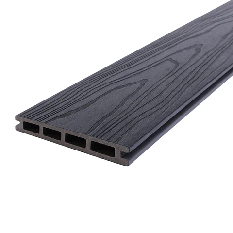 Piso Deck WPC Premium Bicolor Negro Grafito para Exteriores