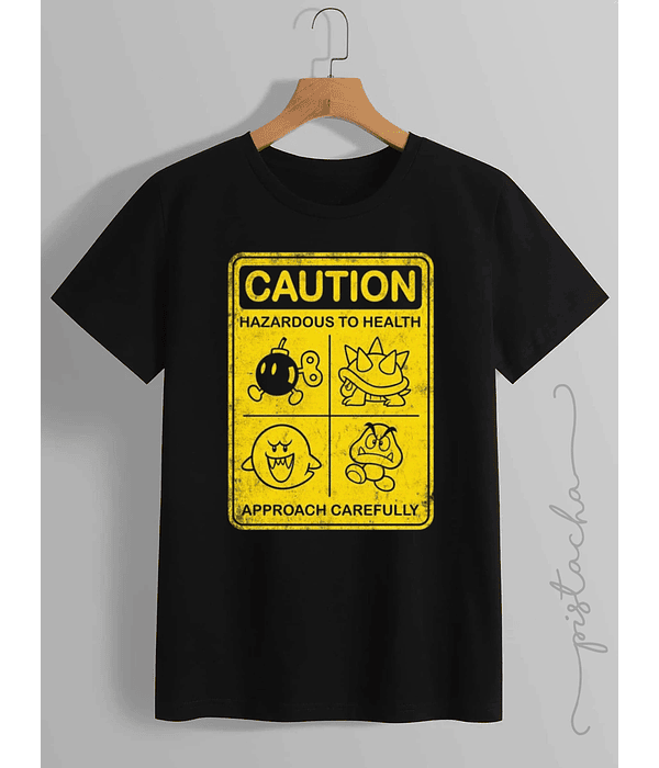 Polera  Mario Bros Caution