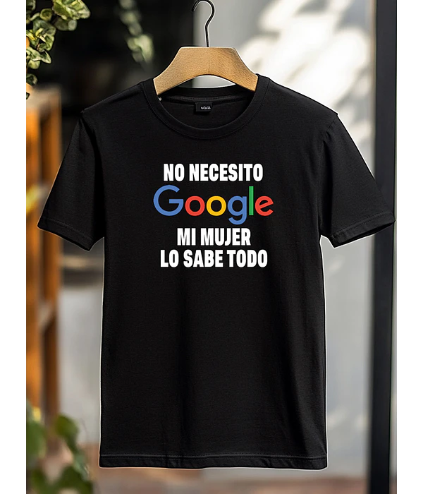 Polera No necesito Google
