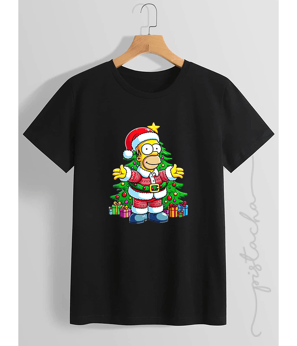 Polera Homero Simpson navidad