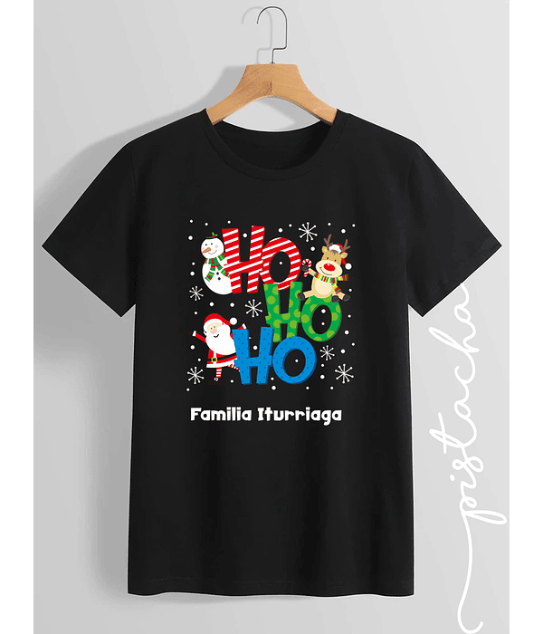 polera ho ho ho personalizada