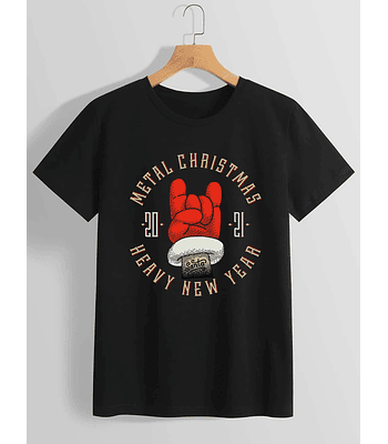 Polera metal navidad