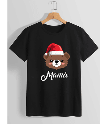 Polera navidad oso personalizada