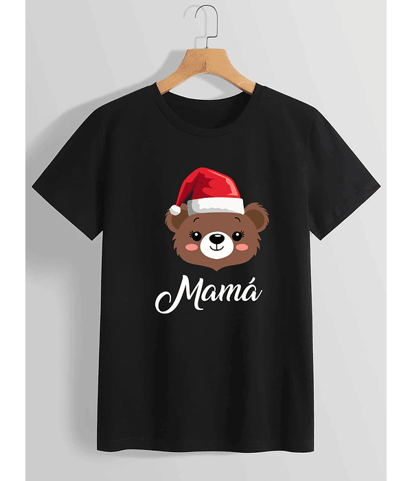 Polera navidad oso personalizada