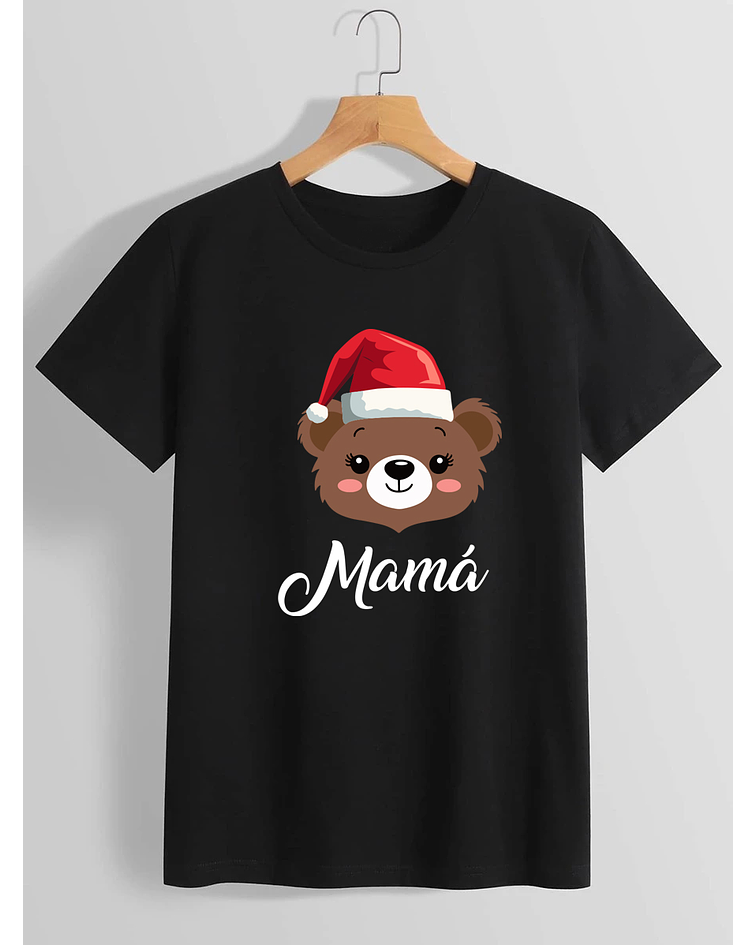 Polera navidad oso personalizada