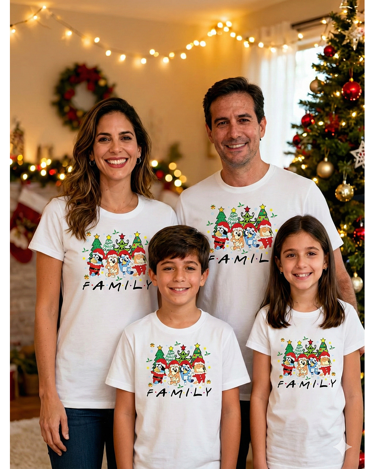Pack 4 poleras navidad