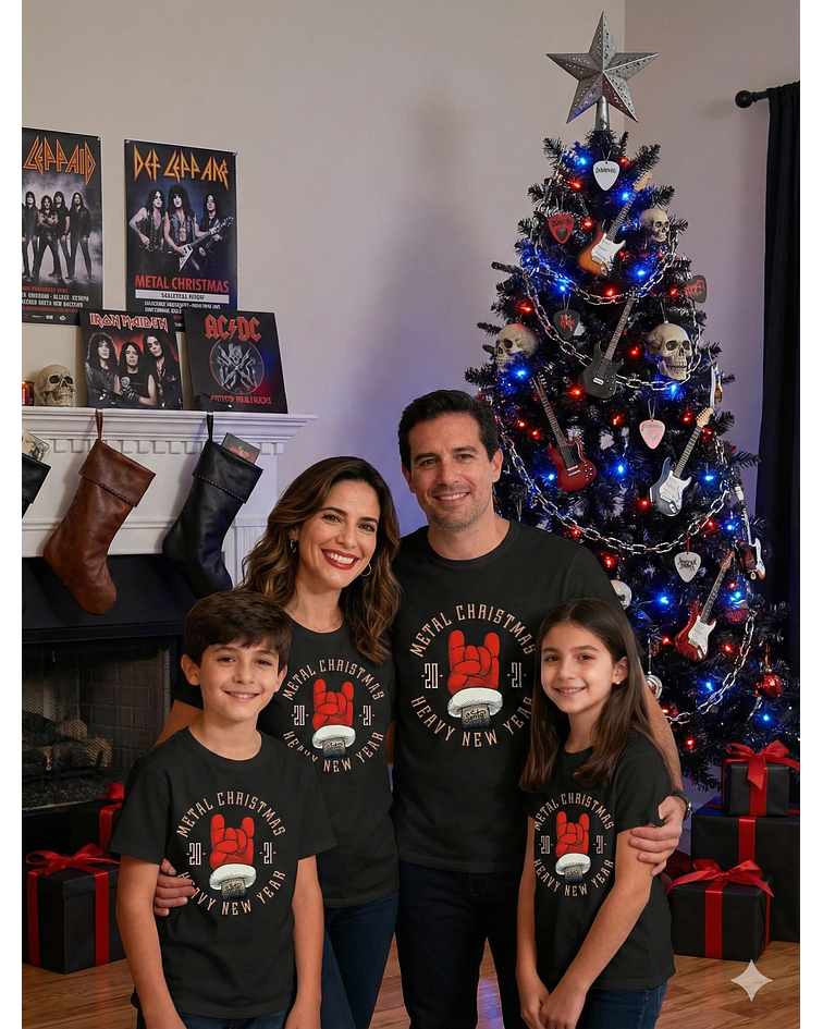 Pack 4 poleras navidad